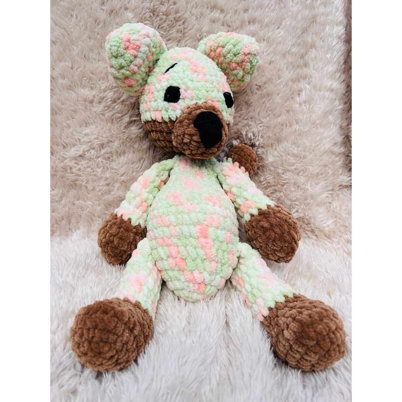 Doudou Chien Multicolore en Velours – Modèle Unique et Personnalisé